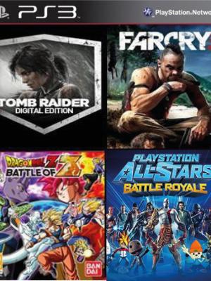 Dragon Ball Z Battle of Z Mas PlayStation All-Stars Battle Royale Mas Far Cry 3 Mas Tomb Raider Digital Edition